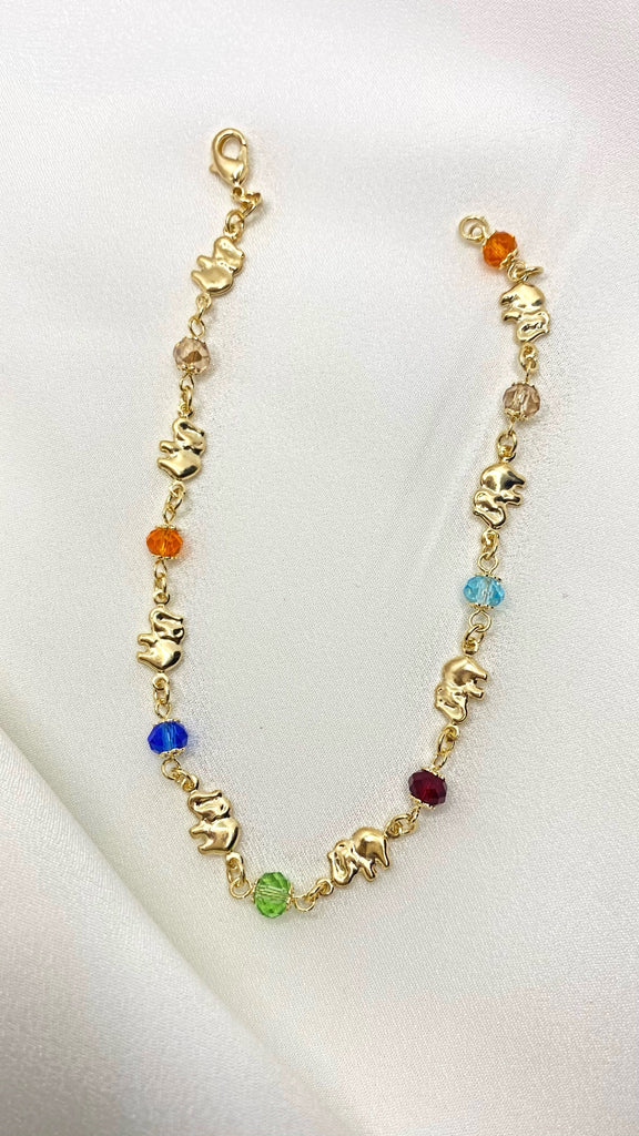 Elephant Multi Colored Anklet