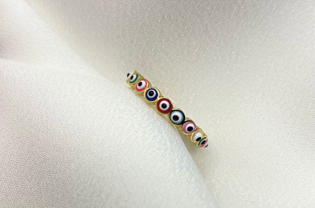 Multi Colored Evil Eye Ring