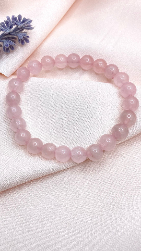 rose quartz bracelet healing crystal bracelet healing crystal anklet dainty rose quartz jewelry